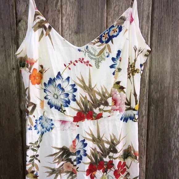 Bershka Floral Spaghetti Strap Romper Large - Picture 3 of 6